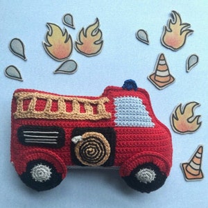 Fire truck PDF crochet pattern
