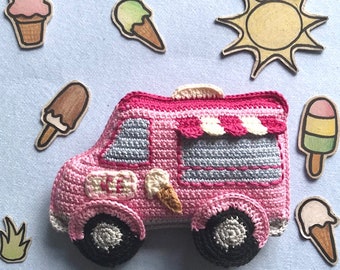 Ice cream truck PDF crochet pattern