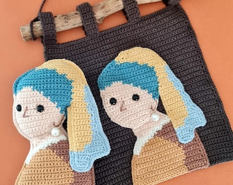 真珠の耳飾りの少女のかぎ針編みパターン | フェルメールの