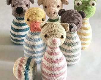 Patrón de crochet para el juego de bolos en PDF
