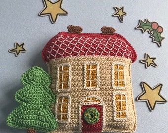 Christmas house PDF crochet pattern