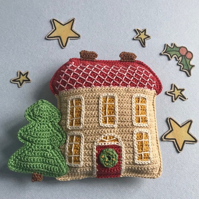 Christmas house PDF crochet pattern