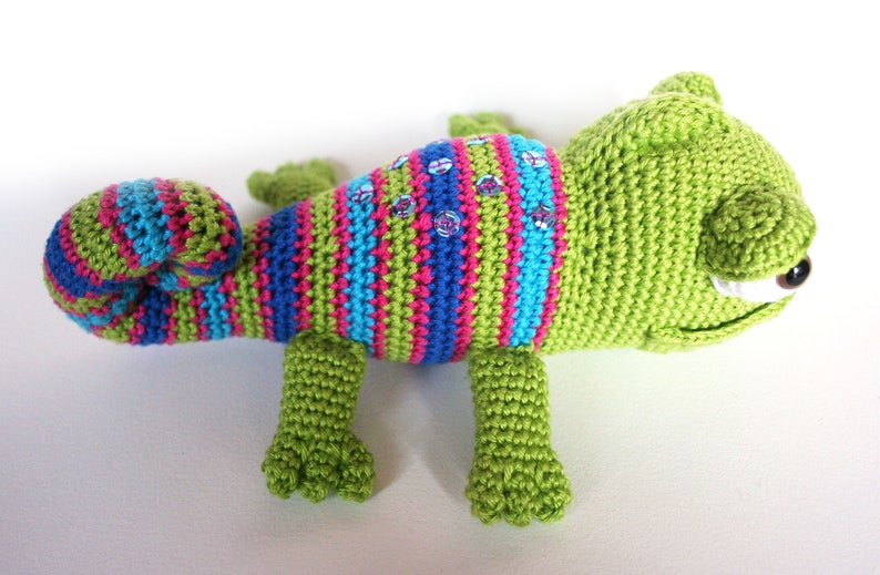 Karen the Chameleon PDF crochet pattern image 5