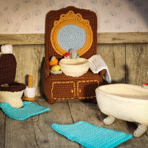 Furniture Bathroom PDF crochet pattern image 7