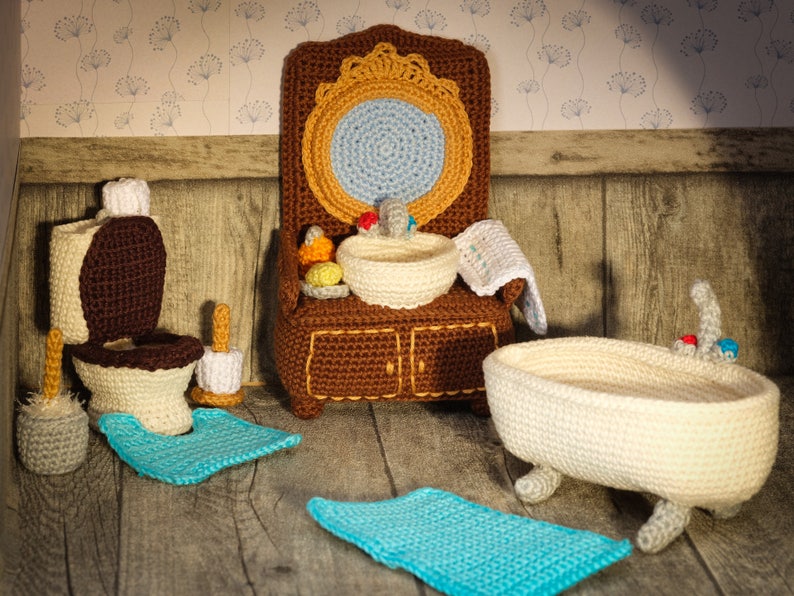 Furniture Bathroom PDF crochet pattern image 7