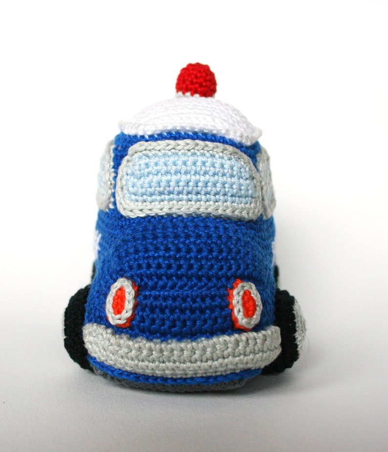 Police car PDF crochet pattern image 3