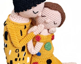 El beso de Gustav Klimt, patrón de crochet en PDF