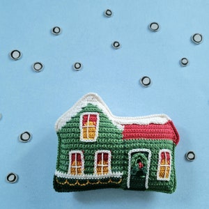 Green Christmas house PDF crochet pattern