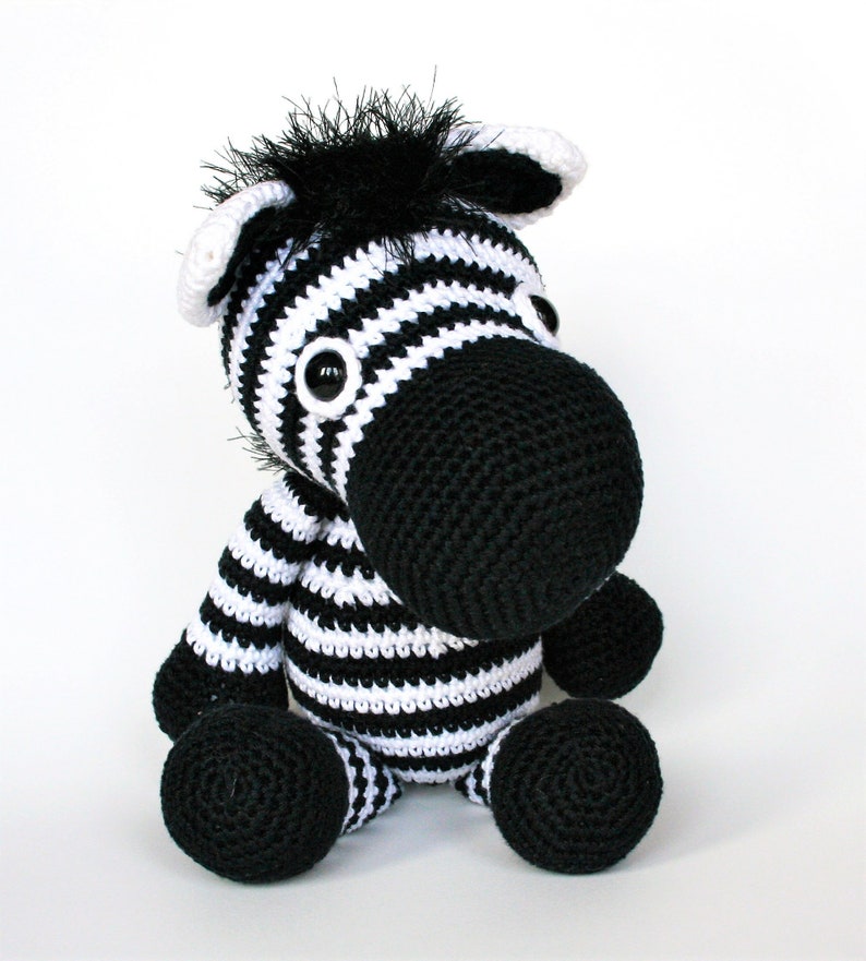 Zoey the Zebra PDF crochet pattern image 1
