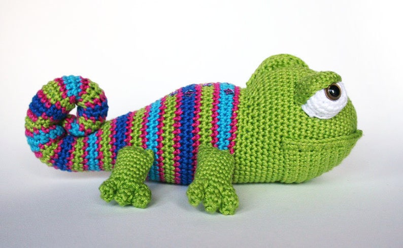 Karen the Chameleon PDF crochet pattern image 3