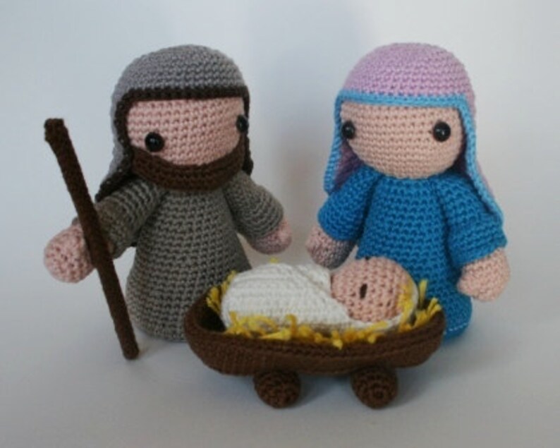 Complete nativity scene PDF crochet pattern | Etsy