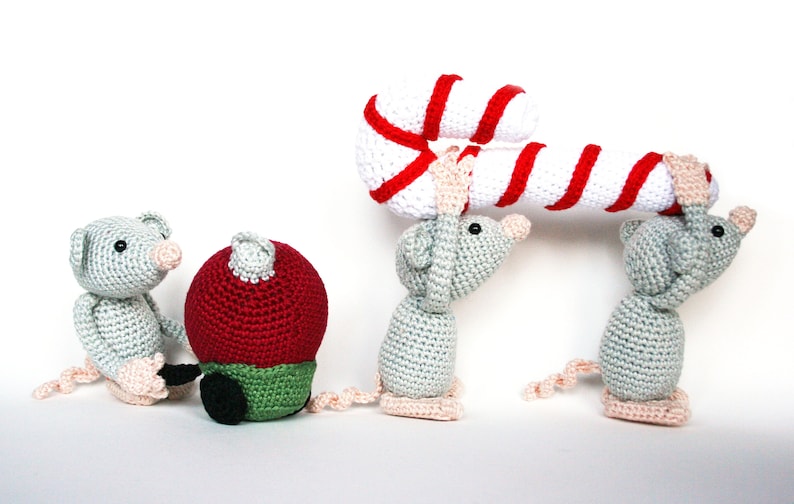 Christmas Mice PDF Crochet Pattern Etsy
