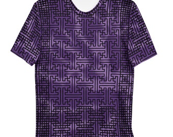 Sayagata #2; Purple Tie-dye - Unisex all over print T-shirt