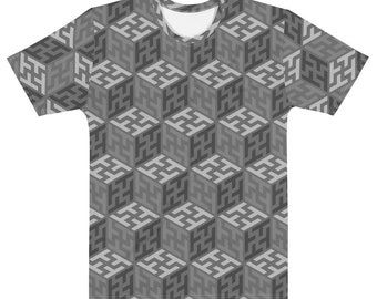 Sayagata #4 - Grayscales Unisex AOP T-shirt