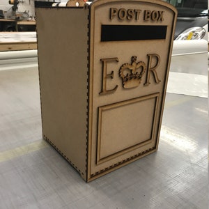 Wedding post box. MDF Unpainted Flat pack. Fast Dispatch image 2