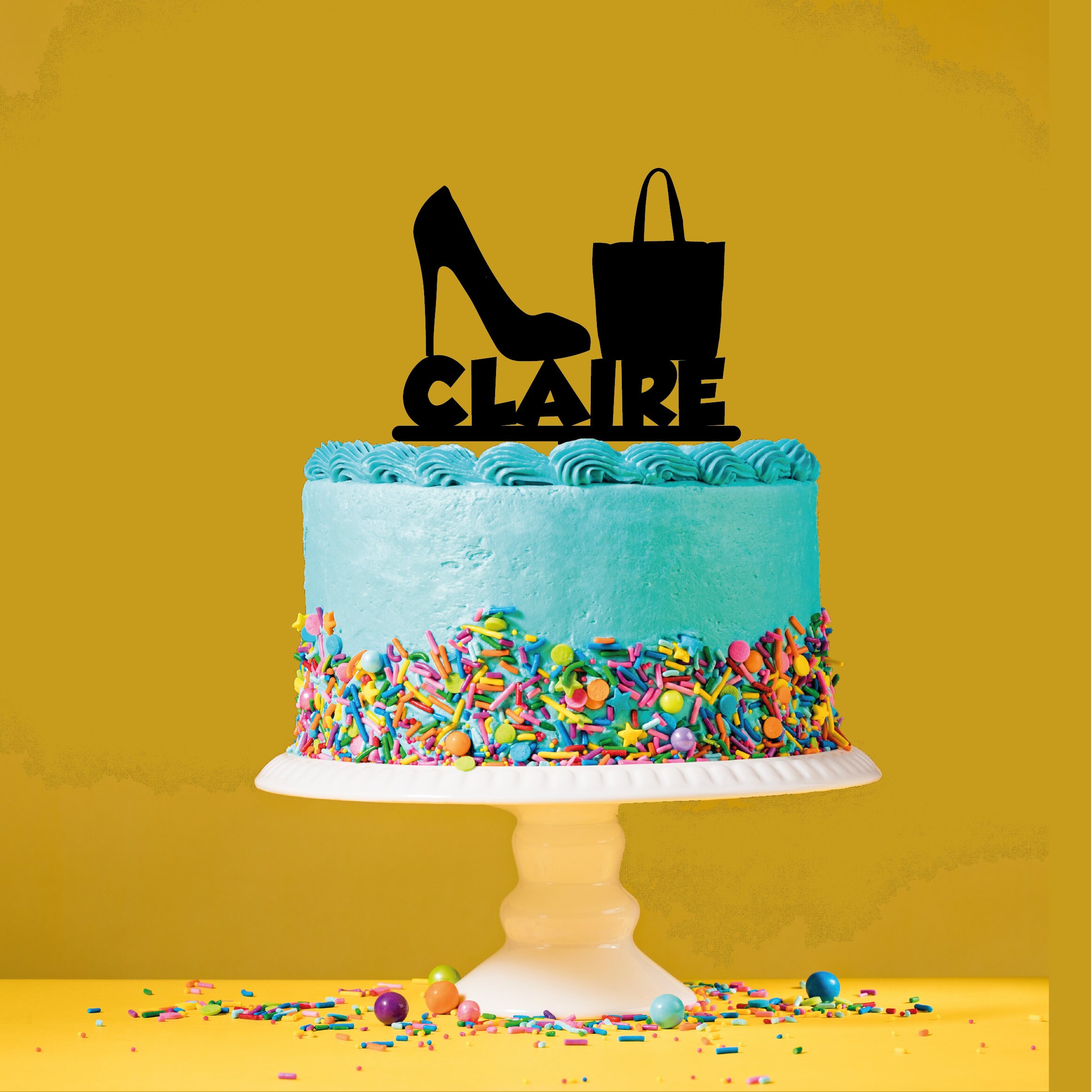 Personalised Name Fashion Themed Acrylic Cake Topper. High - Etsy