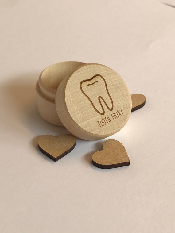 Keepsake baby tooth Tooth Fairy wooden Box trinket box