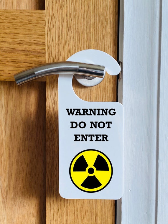 Warning Do Not Enter Funny Hanging Door Sign Bedroom Sign Etsy