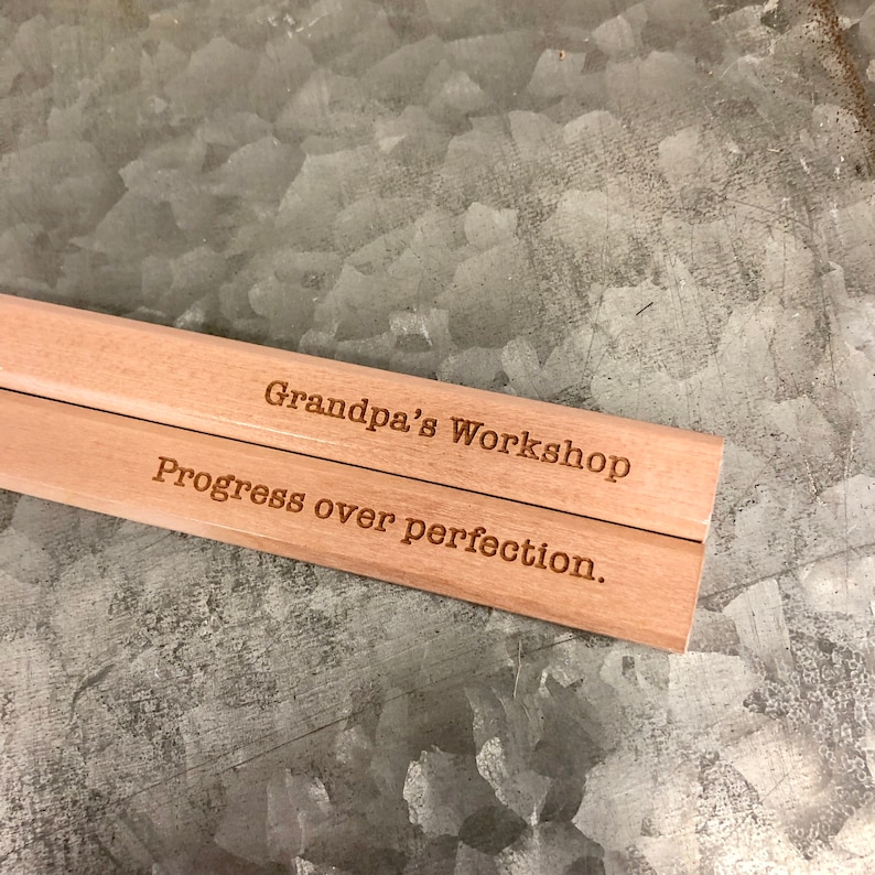 Fathers Day Woodworking Gift Grandpa/'s Workshop Carpenter Pencil Set