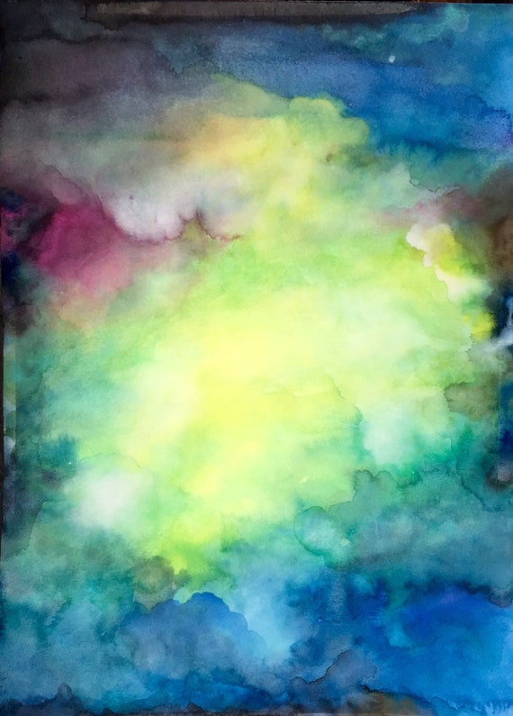 Vibrant Bright Original Watercolor Painting Unique & Etsy