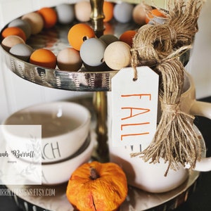 Fall Bead Garland Tiered Tray Decor Fall Decor image 1