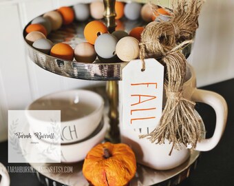 Fall Bead Garland | Tiered Tray Decor | Fall Decor