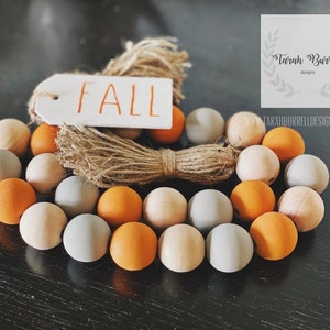 Fall Bead Garland Tiered Tray Decor Fall Decor image 3