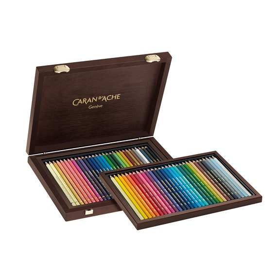 Caran D'ache Supracolor Soft Aquarelle Watercolor Pablo Colored Pencils  Wooden Box 60 Count 