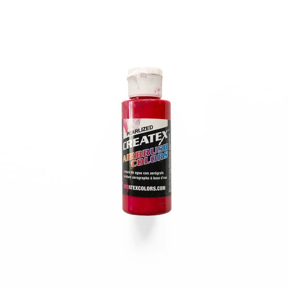 Createx Airbrush Colors Pearlized Liquid Acrylic Paint Pearl Red 2 Fl Oz. 