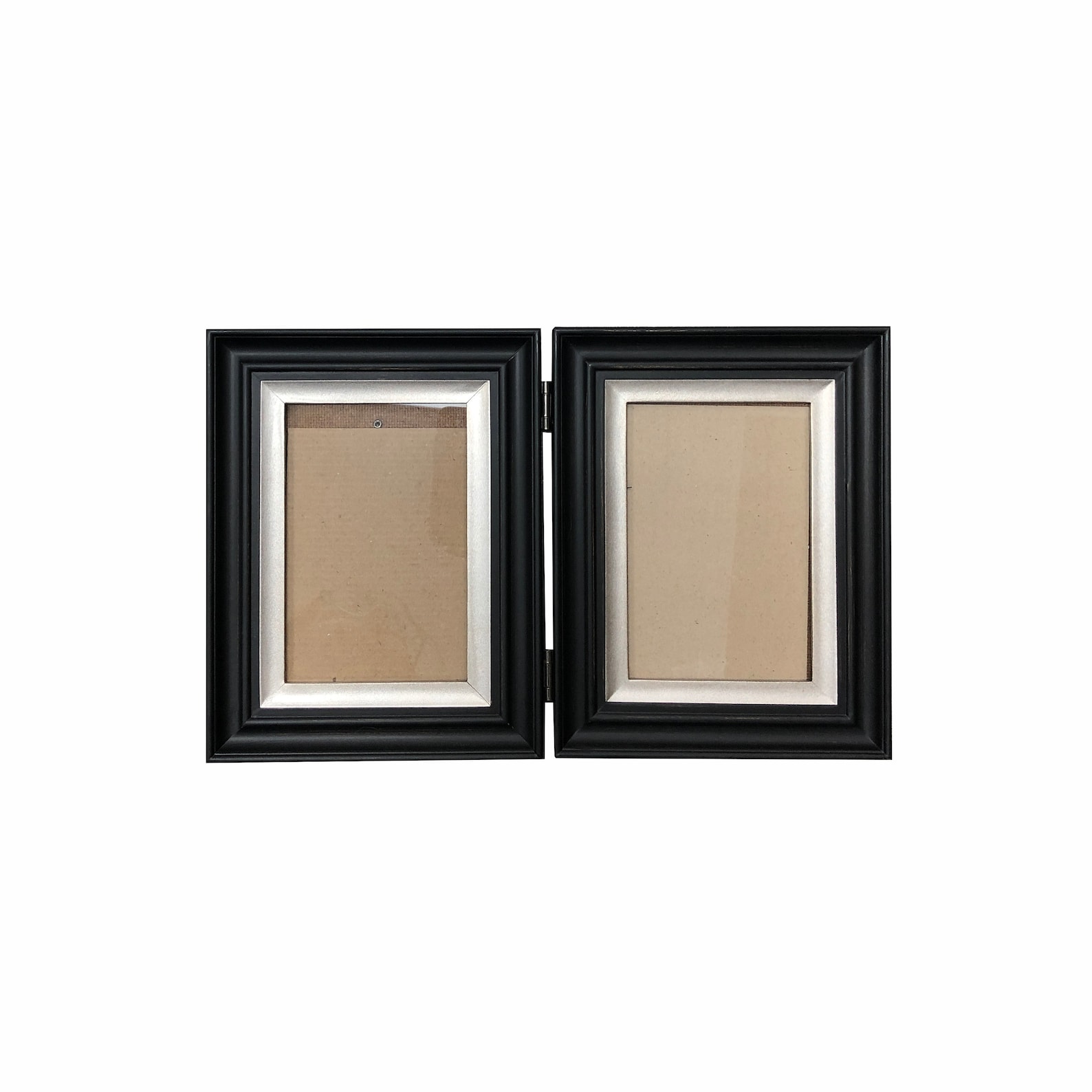 Two Butler Frame Pottery Barn Hinged Two Picture Frame Black With Silver 4 X - Etsy