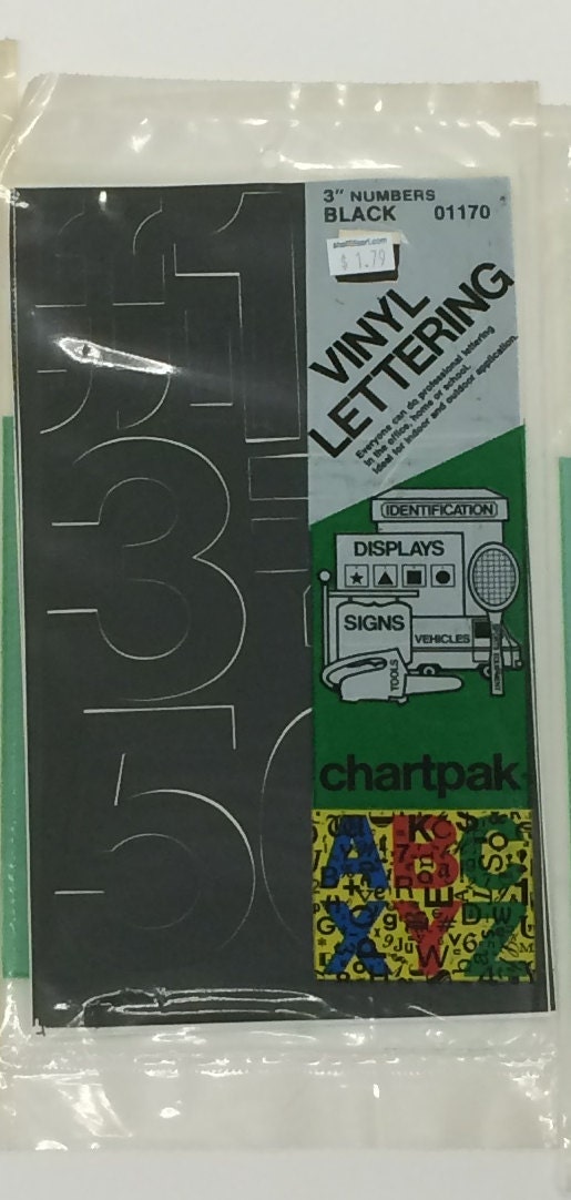 Chartpak Vinyl Letters 3/4 Black