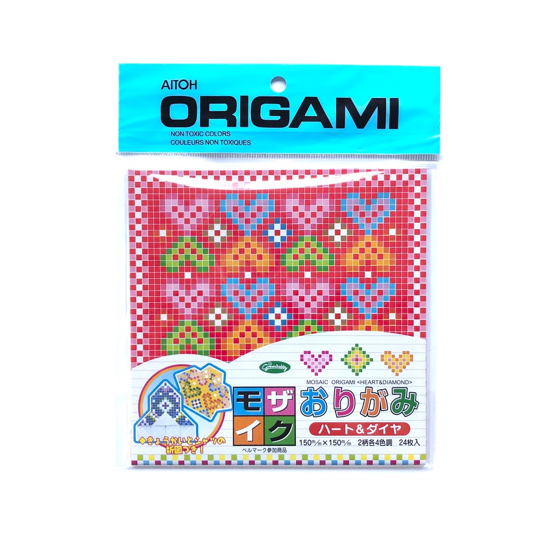Aitoh Grimmhobby Origami Mosaic Heart & Diamond Origami Paper Etsy