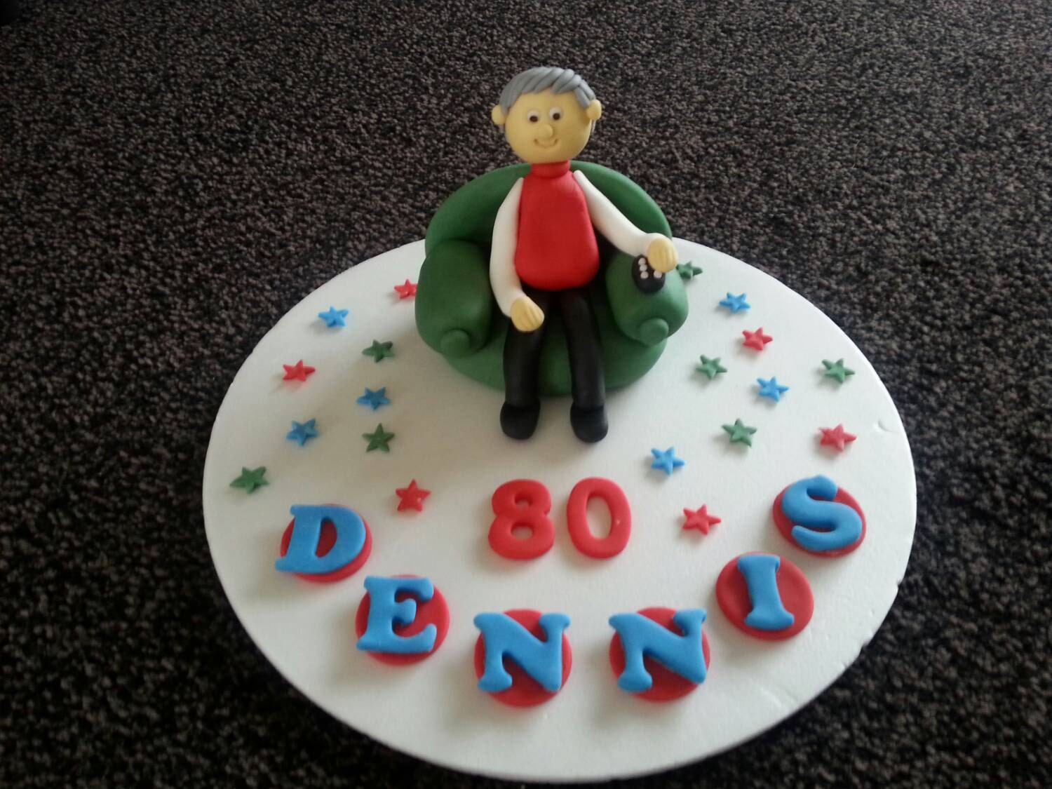 Edible Handmade Man in Chair Cake Topper Decoration Etsy UK