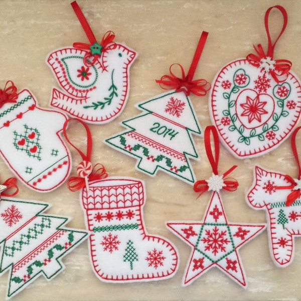 Nordic Christmas Ornaments (in the hoop)