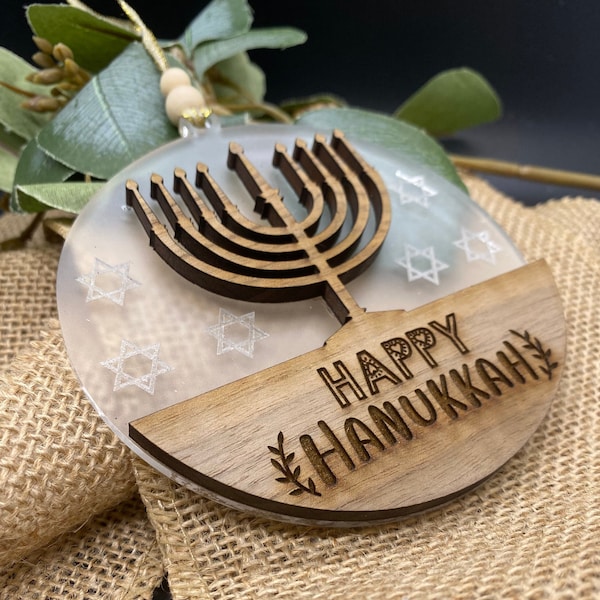 Hanukkah | Happy Hanukkah | Hanukkah Ornament | Ornament | Jewish Holiday Decorations | Holiday Decoration