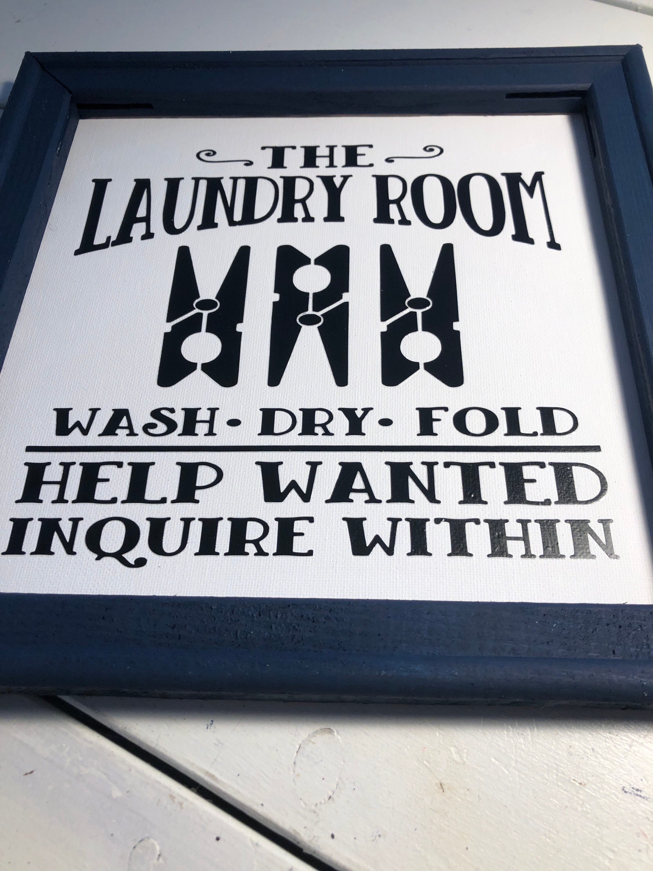 Decoración de la lavandería señal de lavandería lona | Etsy