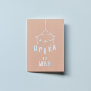 Wenskaart - Hoera een meisje!