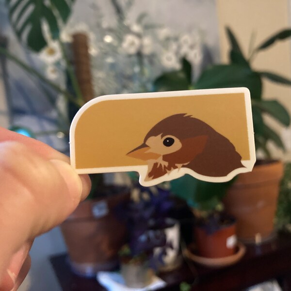 Fox Sparrow-Red Fox Sparrow-Fox Sparrow Sticker-Birding Sticker-Birdwatching Sticker-Birding Gifts-Gifts for Birders-Bird Nerd