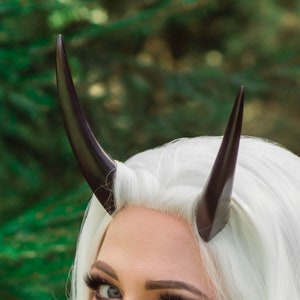 Black Resin Cast Oni Horns - Demon / Devil / Dragon / Monster Horns for Costumes, Cosplay, Halloween, Ren Faire