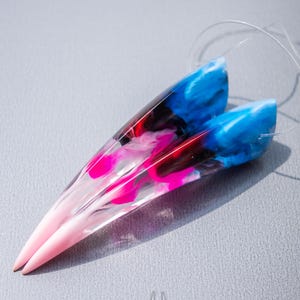 Omnisexual Pride Resin Cast Oni Horns - Monster, Demon, Dragon, Oni Horns for Costume, Cosplay, Alt Fashion