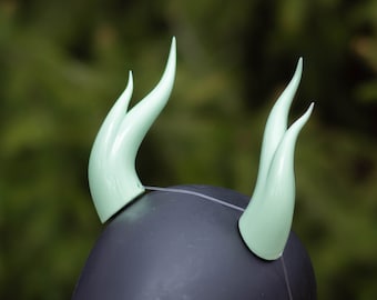 Limited Release 3D Resin Printed Succubus Horns - Mint Green