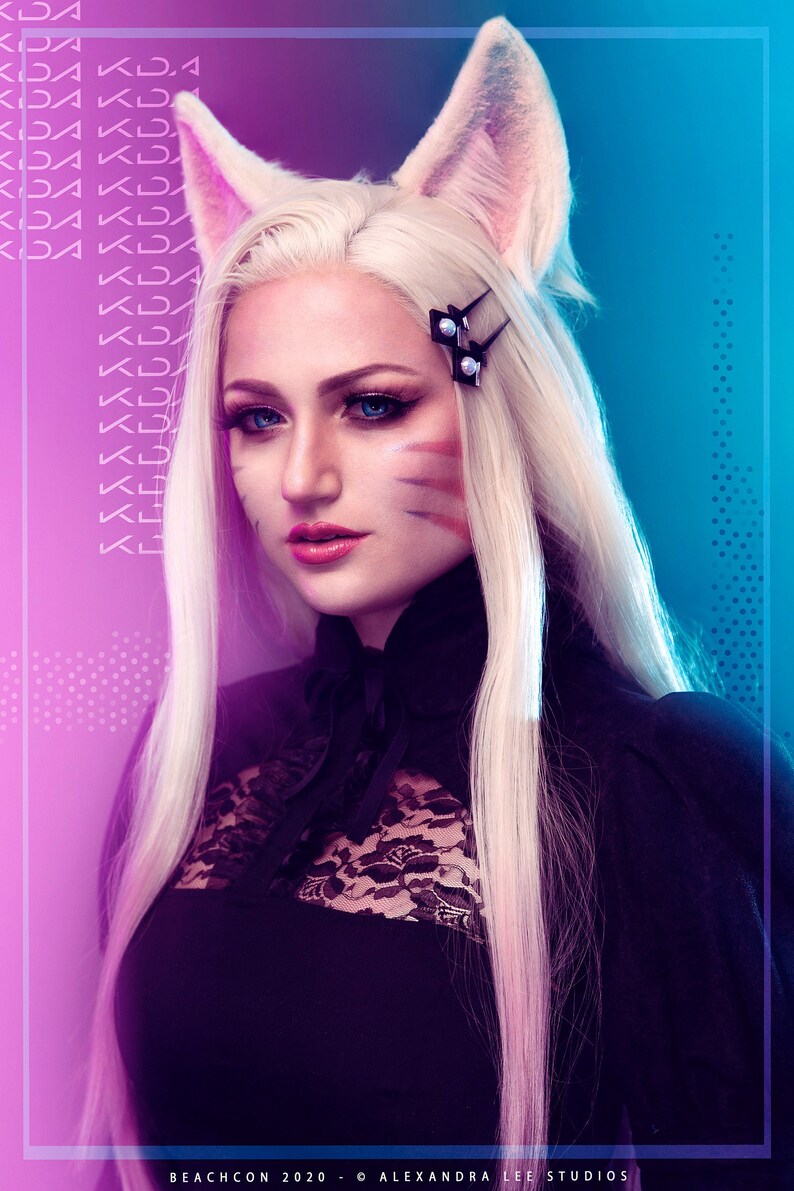 Faux Fur Animal Ears Cat Ears for Costume Cosplay Realistic Fox Ears KDA Ahri Fashion, Wolf Ears The Baddest