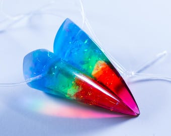 Pride Collection - Rainbow - Small Resin Oni Horns - Costume Cosplay Accessory