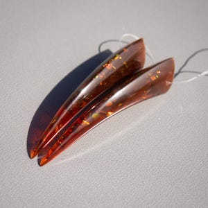 Halloween Oni Hörner - Resin Cast Cosplay und Kostüm Hörner - Orange und Braun holographisch