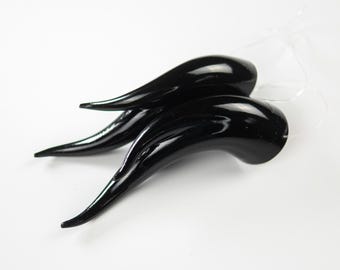 Corna da succube nera - Accessorio per cosplay e costumi in resina