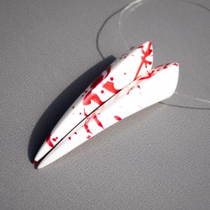 Halloween Oni Hörner - Resin Cast Cosplay und Kostüm Hörner - Blood Drip