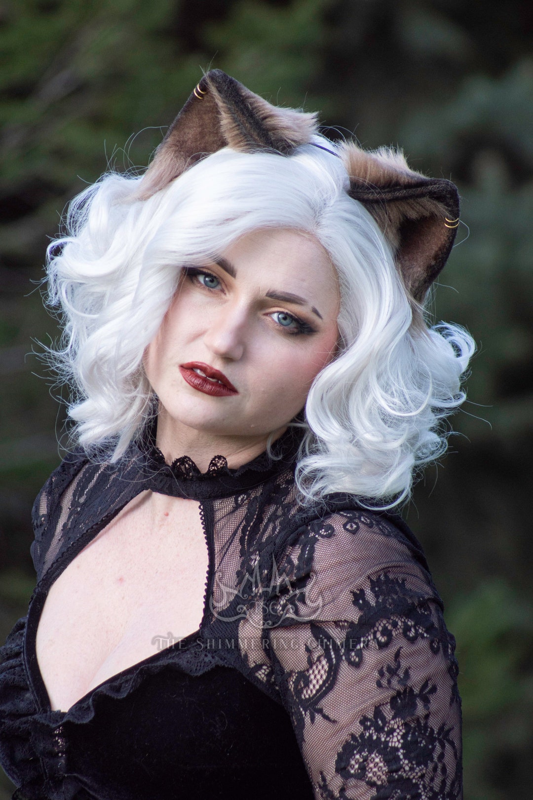 Realistic Brown Cat Ears Faux Fur Animal Ears, Cat Ears, Kitten Ears