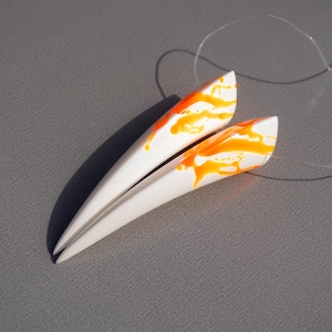 Halloween Oni Hörner - Resin Cast Cosplay und Kostüm Hörner - Orange Drip