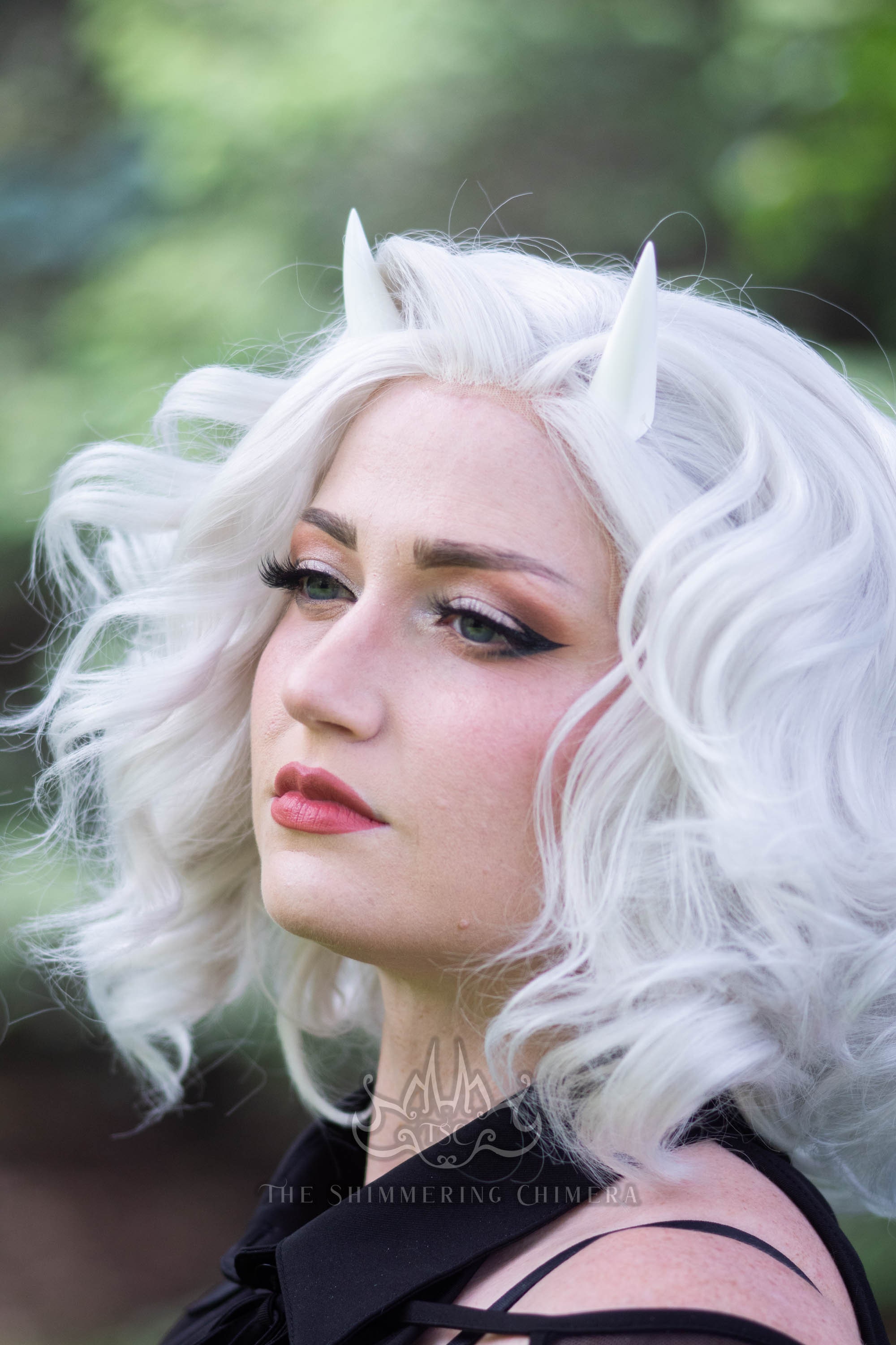 White Resin Small Oni Horns - Costume Cosplay Accessory - Etsy Norway