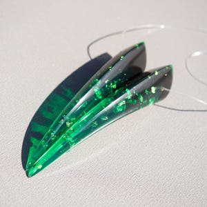 Halloween Oni Hörner - aus Resin gegossene Cosplay und Kostüm Hörner - Grün und Schwarz mit Goldfolie